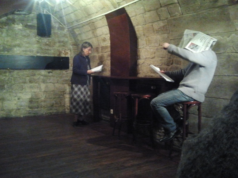 Stephane Campion and Damian Corcoran in Moving Parts’ reading of Tenebrae in 2013
