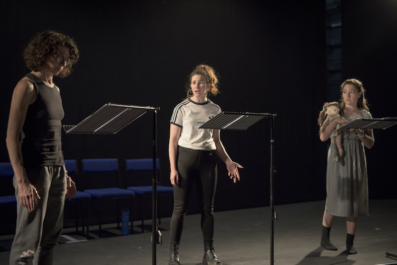 Ob Gob performance at the Peacock Theatre, Dublin, with Ruth Lehane, Áine Ní Laoghaire and Cara Christie.